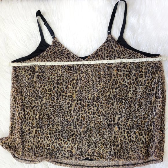 Torrid Leopard Lurex Swing Cami Tank Top Size 3 - Picture 8 of 12